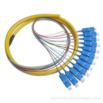 Round Type 12 Core Sc Fiber Optic Pigtail